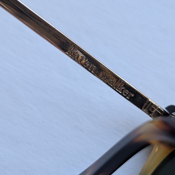 Karen Walker Helter‎ Skelter Sunglasses Tortoise Gold Round Retro Metal Acetate